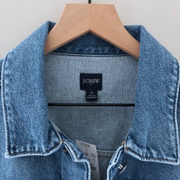 NWT J.Crew Factory Relaxed Denim Jacket - Picture 6 of 6